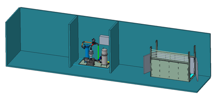 Container spa equipment room CAD design